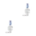 thumbnail image 2 of Ounissouiy Ventilador portátil ABS Pantalla LED plegable digital Funcionamiento silencioso Interruptor de botón ajustable Ventiladores de Blanco 2500mAh 2Conjunto, 2 of 6