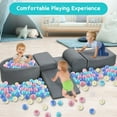 thumbnail image 7 of Toddler Soft Play Climbing Toys,5 Pcs Foam Climbing Blocks and Ball Pit for Toddlers,Kids Baby Climbing Blocks Foam Indoor Playground Gym Set Grey, 7 of 7