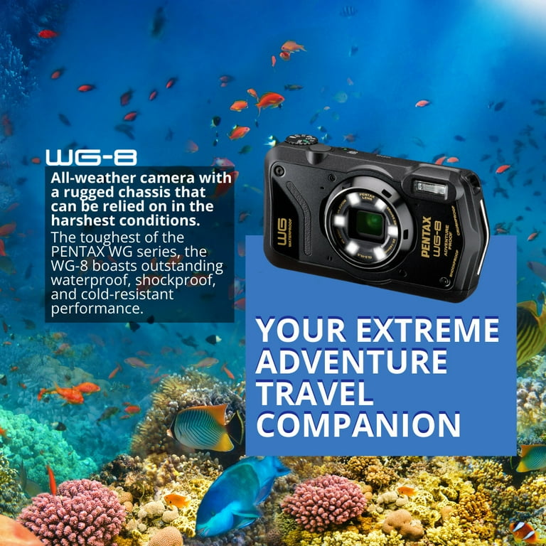 Pentax WG-8 All-Weather Camera with Heavy-Duty Construction Pentax WG-8 All-Weather Camera with Heavy-Duty Construction