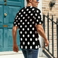 thumbnail image 5 of T Shirt For Men Black And White Polka Dot Print T-Shirt Trendy Modern Art Fashion T-Shirts Basic Tsh, 5 of 7