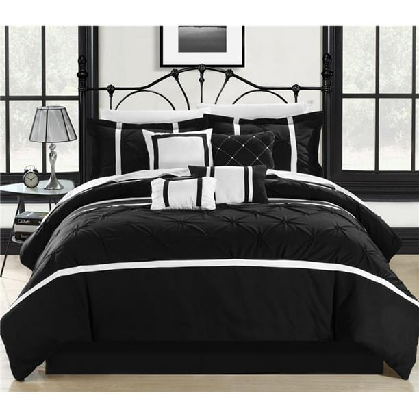Chic Home 127 160 K 12 Us Vermont Black White King Piece Bed In A Bag Comforter Set With 4 Sheet Com Chic Home 127 160 K 12 Us Vermont Black, Black And White King Size Bed In A Bag