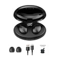 thumbnail image 1 of Auriculares inalámbricos con pantalla LED Auriculares con control táctil 5.0 compatibles con Bluetooth Auriculares deportivos impermeables, Negro Kearding EL000081-01B, 1 of 2