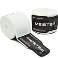 thumbnail image 1 of Meister Adult 180" Semi-Elastic Hand Wraps for MMA & Boxing (Pair) - White, 1 of 3