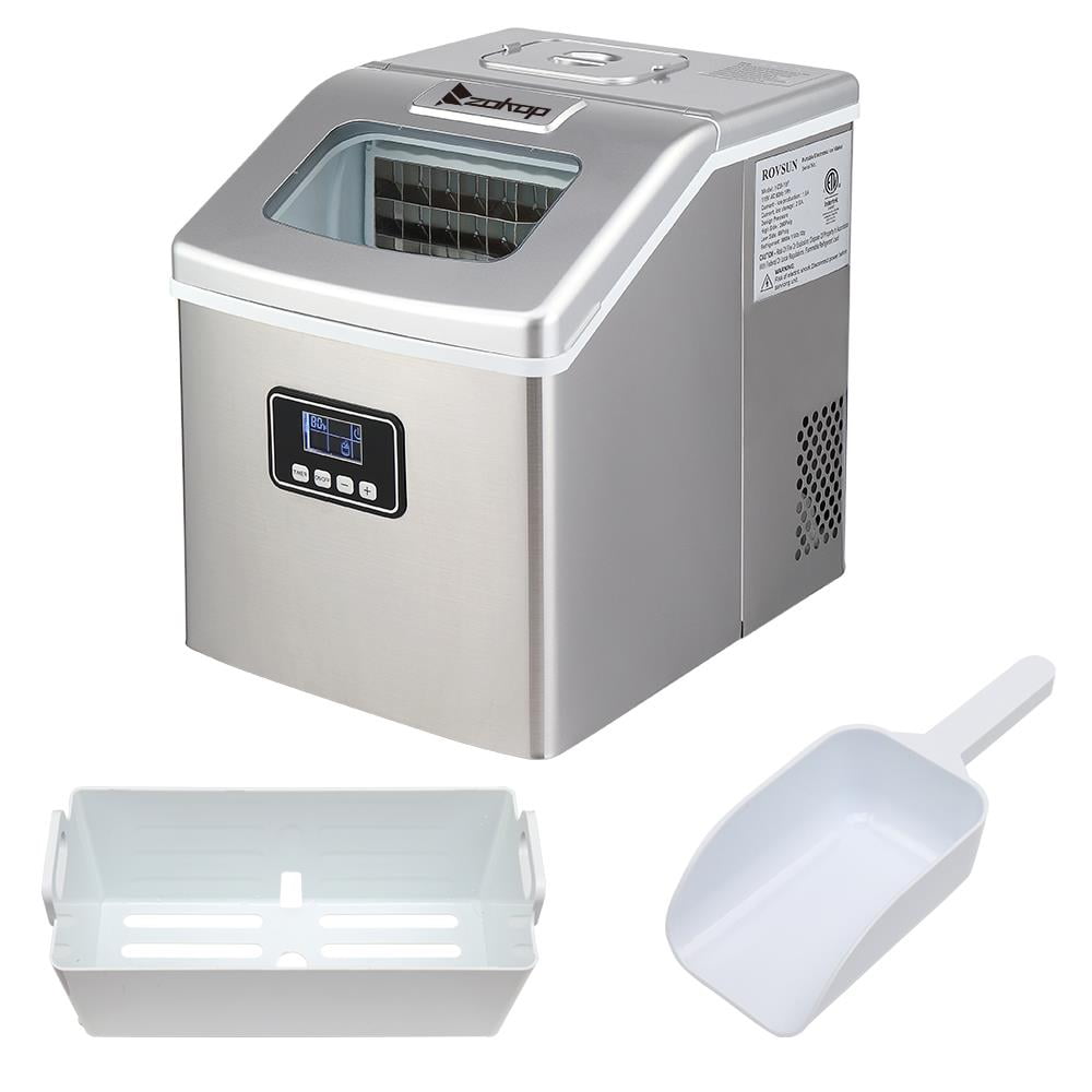 ZOKOP Portable Compact Countertop Ice Maker Machine, Makes 40 lbs Ice
