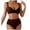 Brown, variant on Women's Twist Front Modest Large Bust Swimsuit Padded High Waisted Ruched Bikini Set Two Piece Bathing Suit (Light Blue, XXL)
