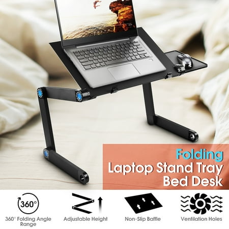 Adjustable Folding Laptop Notebook Table Stand Tray Desk With