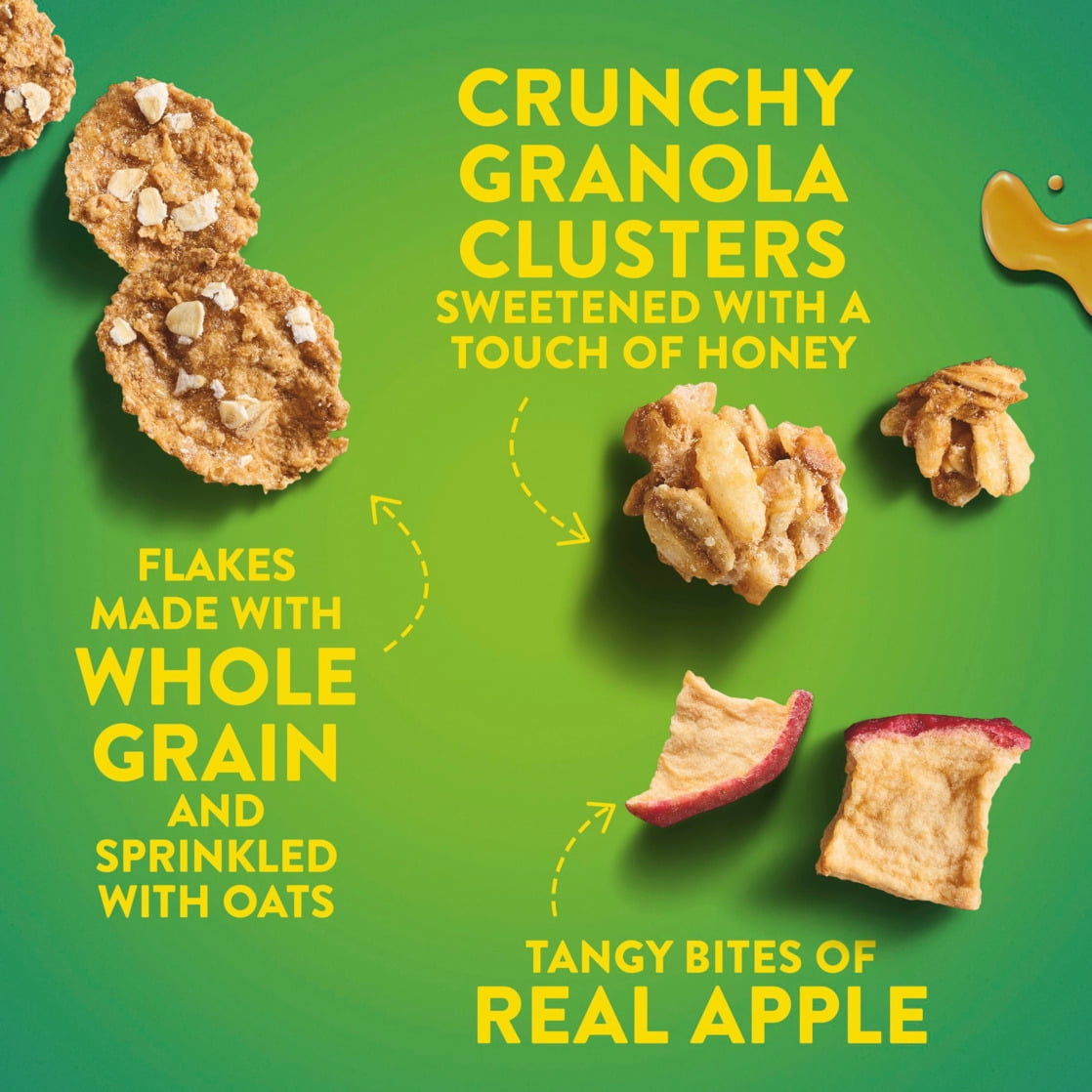 Nature Valley Apple Cinnamon Cereal, Excellent Source of Fiber, Family Size, 18.4 oz