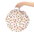 thumbnail image 2 of Burnt Orange Round Floor Cushion with Handle, Autumn Nature Concept Pattern with Repetitive Leaves and Berries, Decorative Pillow for Living Room & Dorms, 18" Round, Multicolor, by Ambesonne, 2 of 4