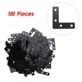 thumbnail image 3 of 100pcs Black L Forma Plana Plata Plata Puerta Soporte Para Marco Sunnimix Placa de esquina en forma de L, 3 of 7
