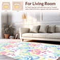 thumbnail image 2 of ODIKA 5'x7' Machine Washable Non-Slip Area Rug, Abstract Swirls with Muted and Flow High Traffic Rug with Pad, Pink, 396252, 2 of 8