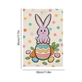 thumbnail image 4 of AZXY Easter Garden Flag 12x18 Inch, Double-Sided Linen Cartoon Bunny on Easter Egg Carrot Print Waterproof Weather-Resistant Yard Flag for Spring Outdoor Garden Decorations, 4 of 7