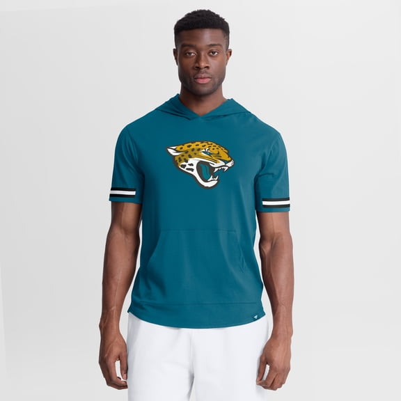 Men's Fanatics Teal Jacksonville Jaguars Optimal Play Short Sleeve Hooded T-Shirt