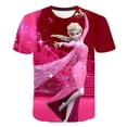 thumbnail image 1 of 2-14 años niña Frozen Anna Elsa dulce camisetas niñas ropa Disney dibujos animados camiseta niños verano manga corta cumpleaños Gifts14T Gao Jinjia LED, 1 of 2