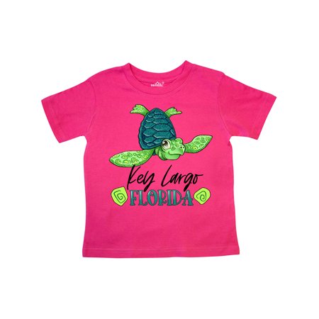 

Inktastic Key Largo Florida Happy Sea Turtle Gift Toddler Boy or Toddler Girl T-Shirt