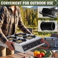 thumbnail image 6 of SIXDAY 4 Burner Propane Gas Stove, 40,000 BTU Portable Outdoor Cooktop with Stainless Steel Surface, Enamel Pan Supports, Electronic Ignition, Regulator & Hose for Camping, BBQ & Outdoor Cooking, 6 of 6