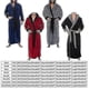 thumbnail image 3 of Men's bathrobe, 1 piece, Polyester fiber material for winter warmth, 3 of 5
