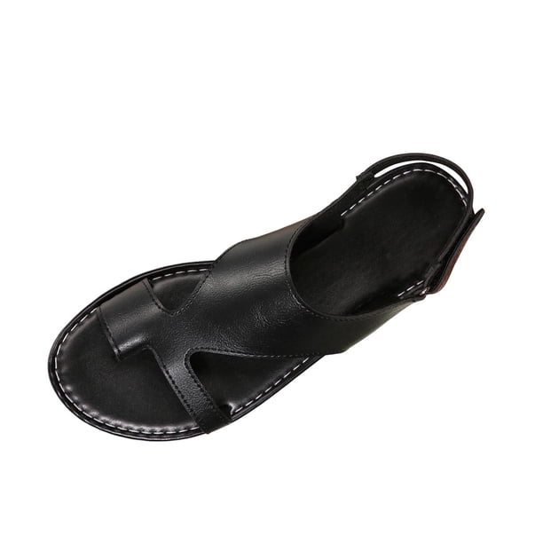 Sandalias de Mujer Cómodas Caminando de Moda Casual Versátil Plus-Size Primavera/Verano Estilo de Moda Toe Sandalias de Playa con Correa de Hebilla Ajustable Y Suela Exterior Texturizada Plana