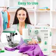 BCOOSS Portable Sewing Machine for Beginners 16 Built-in Stitches with Foot Pedal