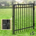 thumbnail image 2 of Fencer Wire Pack of 5 Heavy Duty Flat Top Fence Gate, 4FT Height x 4FT Width Outdoor Fence Gate, Anti-Rust Steel Gate for Fencing Barrier, Decorative Garden Gate for Residential, Yard, Pool, Patio, 2 of 9