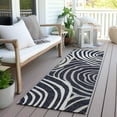 thumbnail image 6 of Addison Rugs Chantille Indoor/Outdoor Transitional Swirls Black Washable Runner Rug, 2'3" x 7'6", 6 of 6