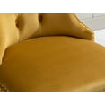 thumbnail image 3 of ODUSE-DAILY Yellow Velvet Dining Chairs Set of 6, Mustard Kitchen & Dining Room Chairs, Nailheads Tufted, Sillas De Comedor, Fabric Upholstered, Golden Metal Legs (Gold, 6 Pcs), 3 of 12