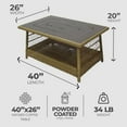 thumbnail image 2 of Four Seasons Courtyard Positano 40" x 26" Wicker Coffee Table, Brown, 2 of 8