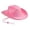 Pink, variant on Hemming Wide Brim Solid Color Adjustable Windproof Rope Bowler Hat Western Cowgirl Jazz Sun Hat Fashion Accessories