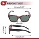 thumbnail image 4 of 1 juego de gafas de montar para motocicleta anti-reflejo Tri-Acetato de Celulosa PC UV400 gafas de sol de ciclismo lente verde oscuro marco negro color leopardo, 4 of 6