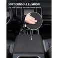thumbnail image 4 of KBH Center Console Cover for Ford F150 Accessories 2015-2020, F250 F350 F450 2017-2022, Expedition 2018-2024 Leather Armrest Cover Protector Pad, Black, 4 of 6