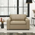 thumbnail image 4 of Roundhill Furniture Sakan Leather Upholstered 3-Piece Living Room Set, Sofa and 2 Cutler Chairs, 4 of 15