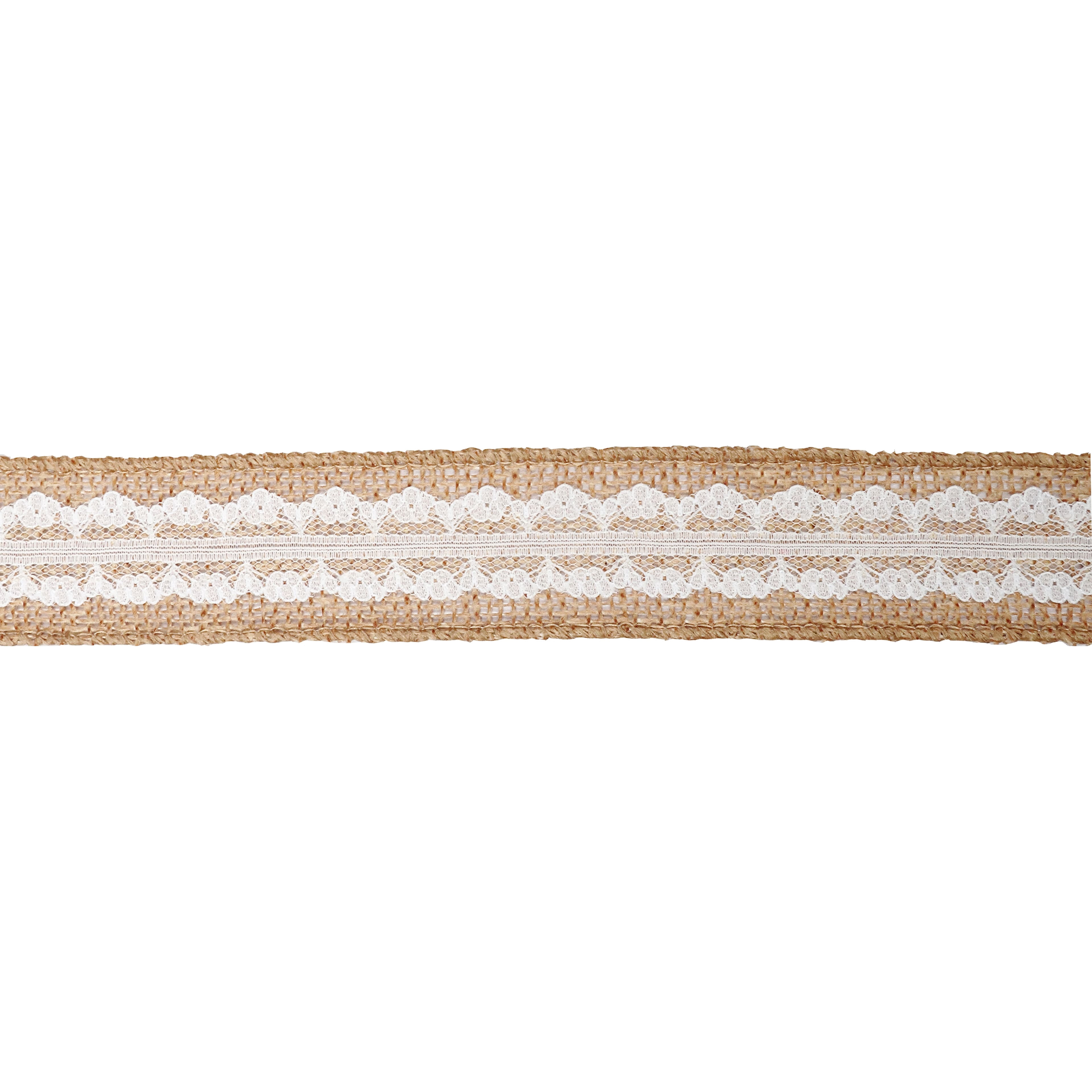 12 Pack: 1.5" x 3yd. Faux Burlap & Lace Wired Ribbon by Celebrate It Classic