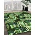 thumbnail image 3 of Ahgly Company Machine Washable Indoor Rectangle Transitional Pastel Green Area Rugs, 7' x 9', 3 of 7