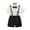 White#toddler boy shorts set, variant on Moxiu Toddler Formal Outfit Kid Gentleman Short Sleeve Dress Shirt Bowtie Boy Suspender Shorts Wedding Suit Boys Outfits 3 Piece Set Black,10 Years