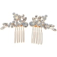 thumbnail image 1 of Wedding Hair Comb Elegant: 2PCS Fake Crystal Bridal Hair Piece Bridal Side Comb, 1 of 6