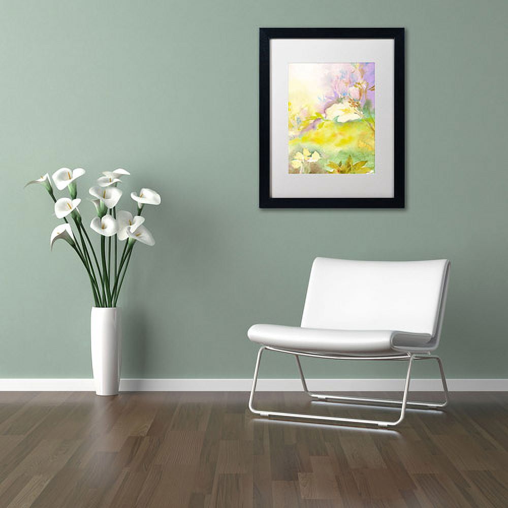 Trademark Fine Art "Enchanted" Canvas Art by Sheila Golden, White Matte, Black Frame
