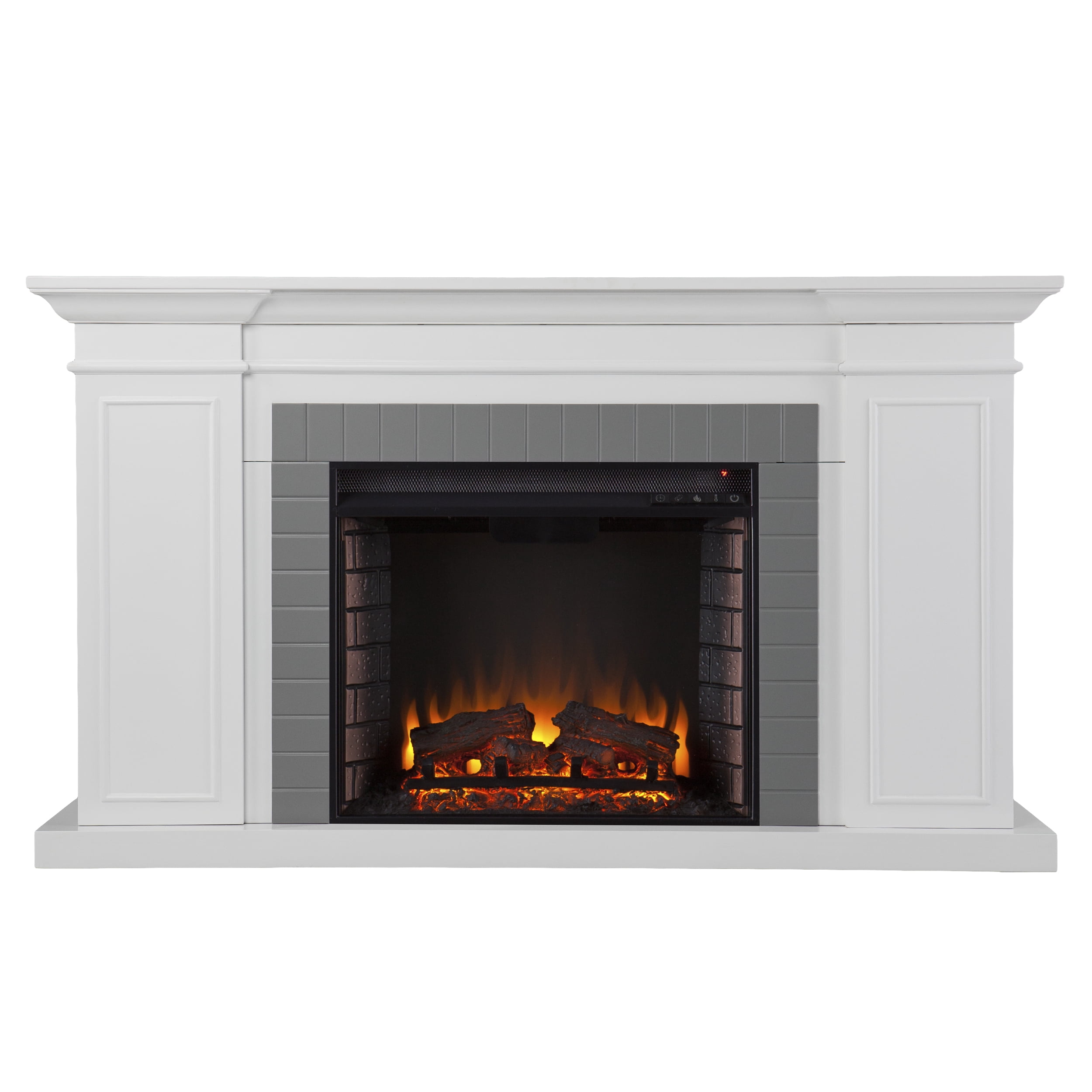 SEI Furniture Rylana Bookcase Electric Fireplace 54.75 x 31.5 Freestanding Indoor Electric Fireplaces