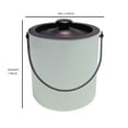 thumbnail image 2 of Double Wall Stainless Steel 1.5 QT Ice Bucket With Lid, Keeps Ice Cold & Dry, Home Bar, Chilling Beer, Champagne, Wine Bottle, White 1.5 QT Ice Bucket with Oil Rubbed Bronze Arch Handle and lid., 2 of 4
