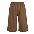 thumbnail image 5 of PYGNJK Boys Capri Sweat Shorts Elastic Waist Loose Fit Straight Leg Casual Workout Cropped Hiking Shorts, 5 of 9
