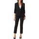 thumbnail image 2 of INSPIRAR CHIC Blazers para chaquetas de traje de mujer de frente abierto, casuales de oficina, chaqueta blazer de manga 3/4 XS negra, 2 of 6