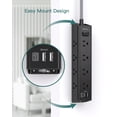 thumbnail image 3 of Protector contra sobretensiones Power Strip Addtam, 12 salidas y 3 puertos USB, 3 of 7
