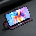 thumbnail image 6 of Leather Case For Motorola Moto G Play 2024 6.5",Embossed Totem Wallet With Card Holder,Wristband, Shockproof Kickstand Magnetic Cover,Purple,For Moto G Play 2024, 6 of 7