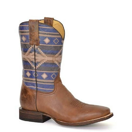 

Men s Roper Aztek Leather Boots Handcrafted Tan