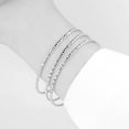 thumbnail image 2 of 1mm Width Stainess Steel Hammered Surface Classic Plain Stackable Bangle Bracelet, 2 of 6