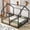 Black, variant on HICOMILA Double Twin Metal House Platform Bed Frame, Side-by-Side Dual Shared Twin Size Cabin Bed with Full Surround Guardrails, Matte Black
