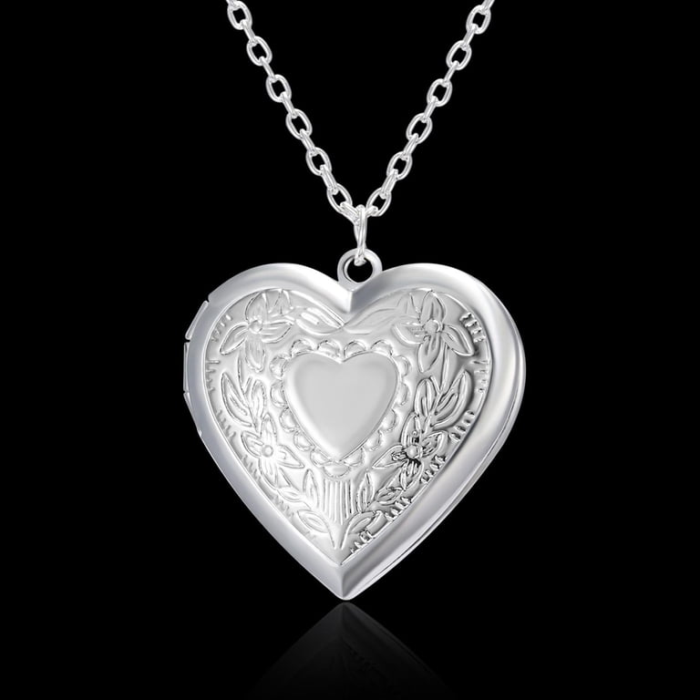WithLoveSilver 925 Sterling Silver Shamrock Clover Pendant – Green Heart Glass Charm With Bail