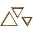 thumbnail image 3 of Ekena Millwork Set of 3, Triangle, Open Back, Vintage Farmhouse Shadow Box Shelves, Barnwood Decor Collection, Weathered Brown, 3 of 15