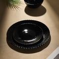 thumbnail image 4 of LaGlint Dinnerware Sets for 4, Light & Durable 12 Pieces Opal Glass Plates and Bowls Set, Dishwasher and Microwave Safe Dish Dinning Ware, Thin but Strong Geometric Faceted Black, 4 of 9