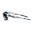 thumbnail image 3 of Polarized Antiglare Mens Baseball Half Rim Sport Light Weight Sunglasses Silver Black, 3 of 3