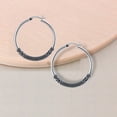 thumbnail image 3 of LeCalla 925 Sterling Silver Hypoallergenic Large Balinese Hoop Earrings Jewelry for Women and Teen 50MM, 3 of 8