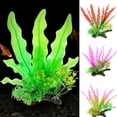 thumbnail image 2 of HEVIRGO 22cm Fish Tank Plant Vivid Vibrant Color Plastic Fake Seaweed Aquarium Decoration for Underwater Clear Plastic, 2 of 8